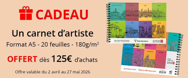 Un carnet offert dès 125€ d'achats