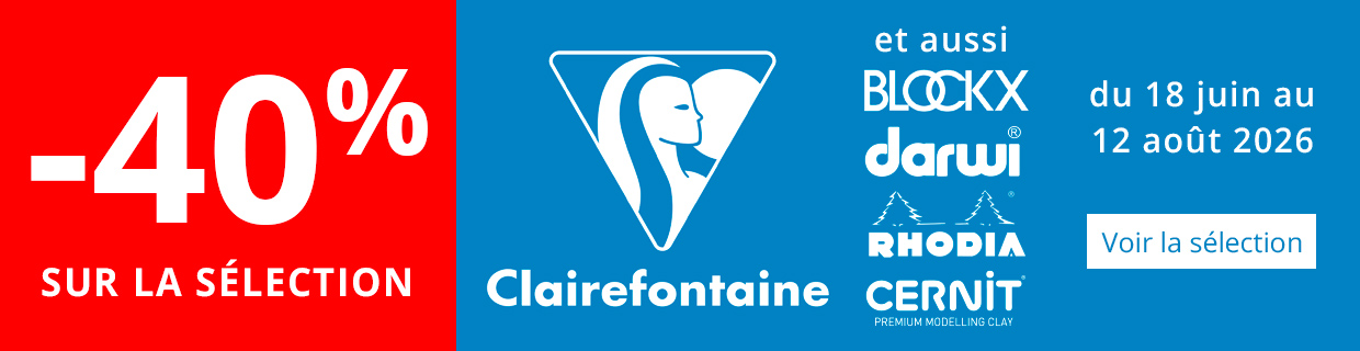 Jusqu'à -40% sur une sélection de produits Clairefontaine