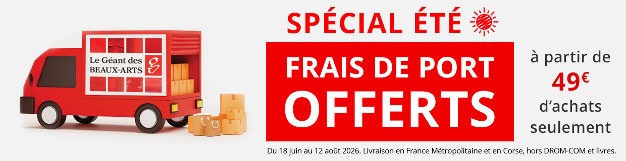 Les frais de port sont offerts dès 49€ d'achats