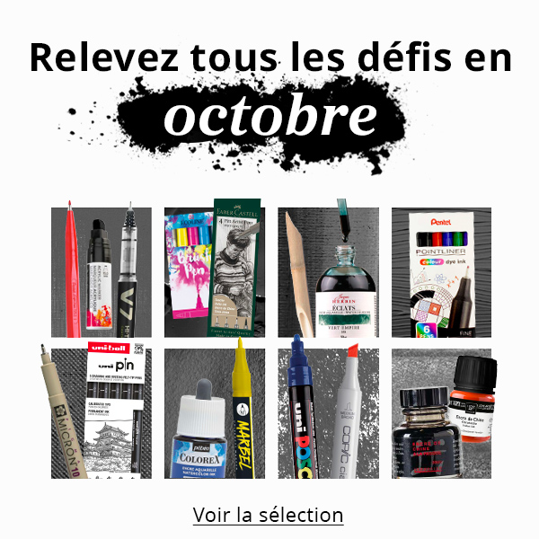 Les défis d'octobre : offres dessin et encre