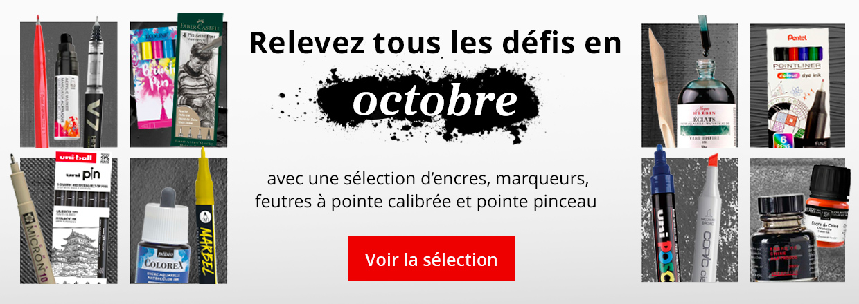 Les défis d'octobre : offres dessin et encre