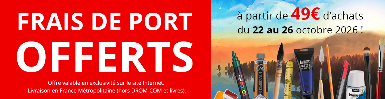 Frais de port offerts dès 49€ d'achats