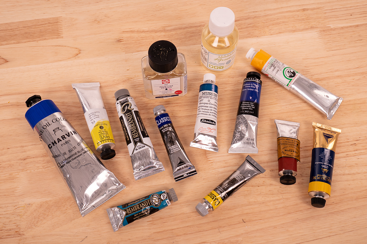 Tubes de peintures à l'huile